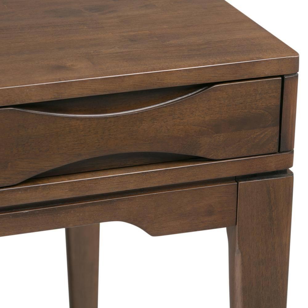Simpli Home Harper Solid Wood Desk, Contemporary Style with Keyboard Tray and Storage