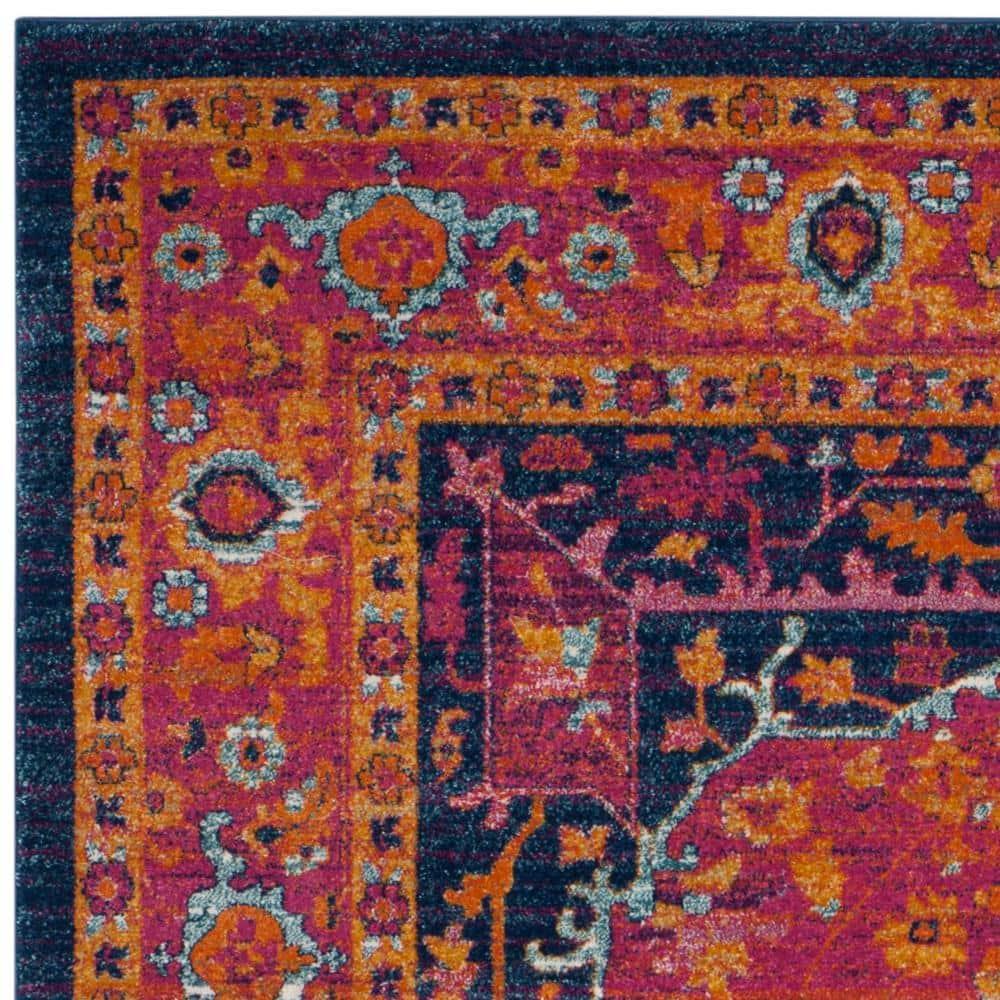 Evoke EVK275 Power Loomed Indoor Area Rug - Fuchsia/Orange - 8'x10' - Safavieh