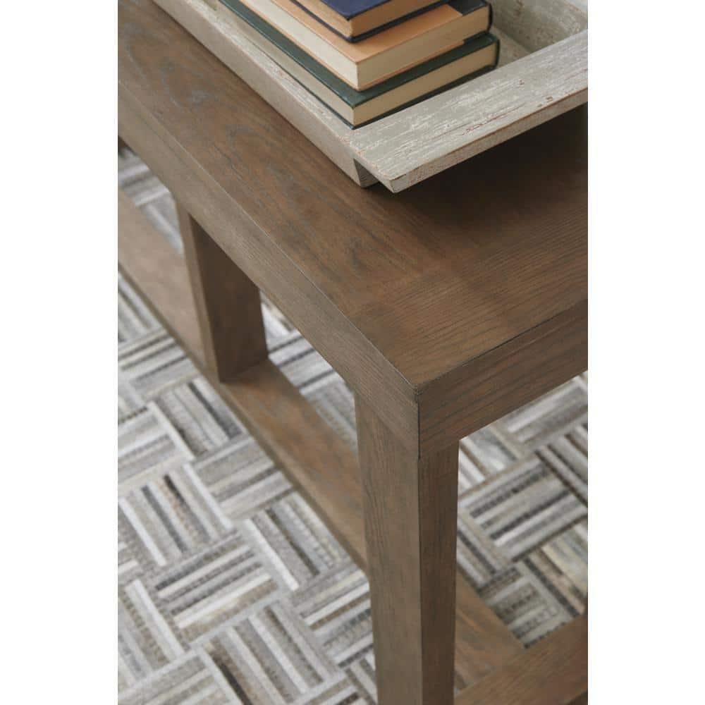 Signature Design by Ashley Contemporary Watson Sofa/Console Table  Dark Brown
