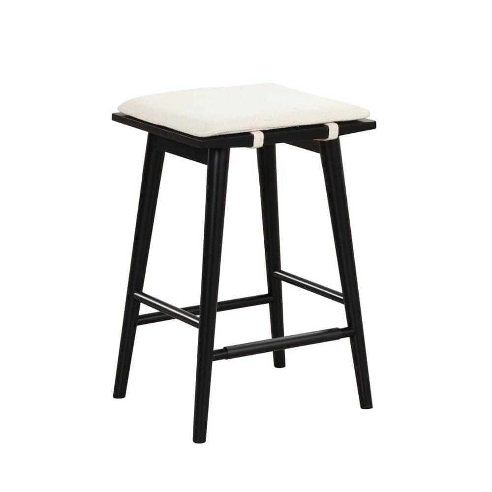 Nathan James Barker Upholstered Counter Stool with Solid Wood Frame