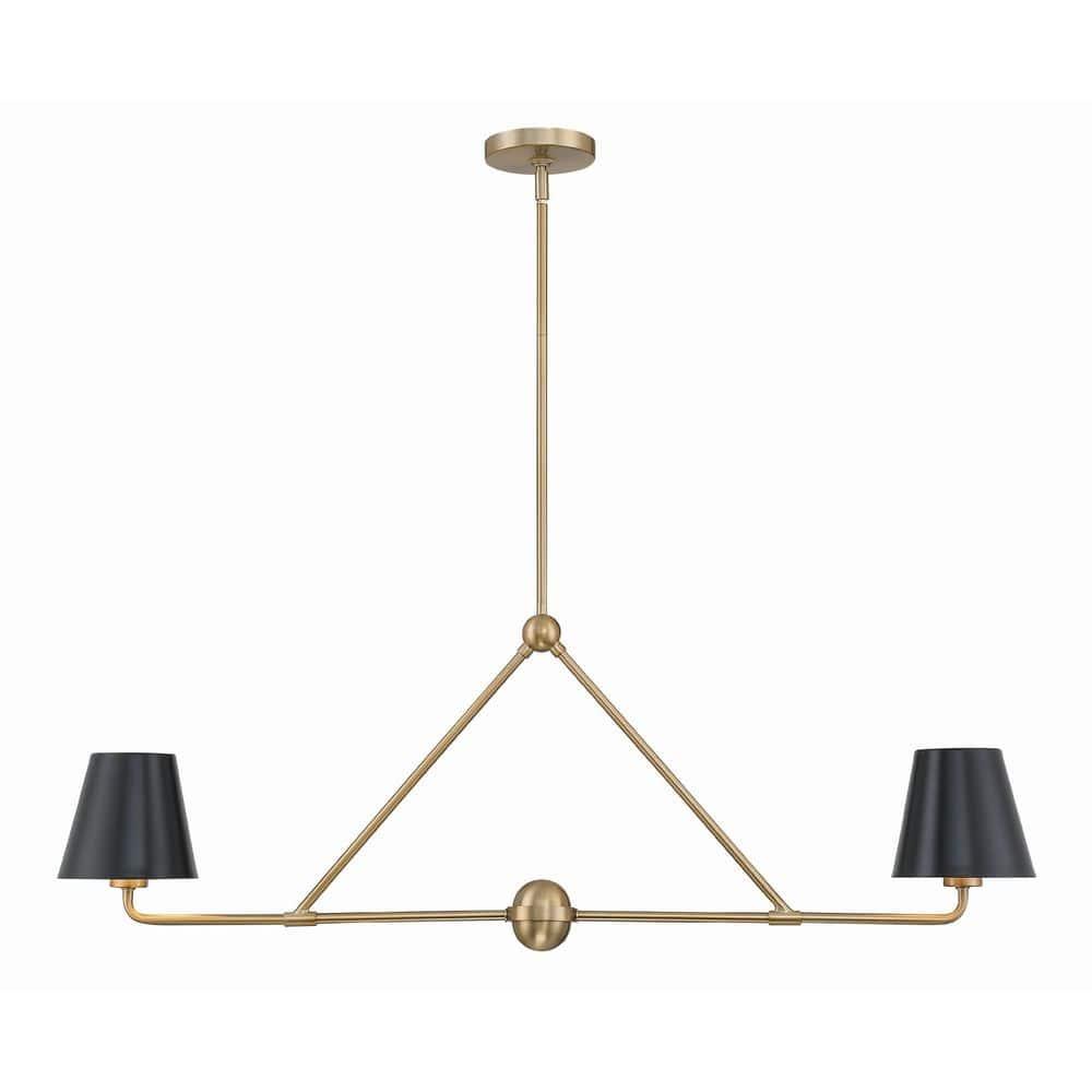 Crystorama Lighting Xavier 2 - Light Chandelier in  Vibrant Gold