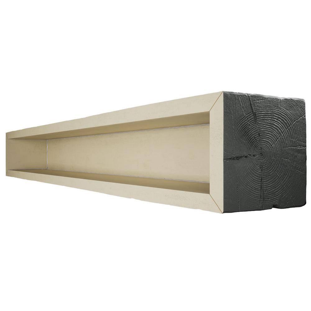 Ekena Millwork Hand Hewn Timberthane Faux Wood 3-Sided Ceiling Beam (U-beam)