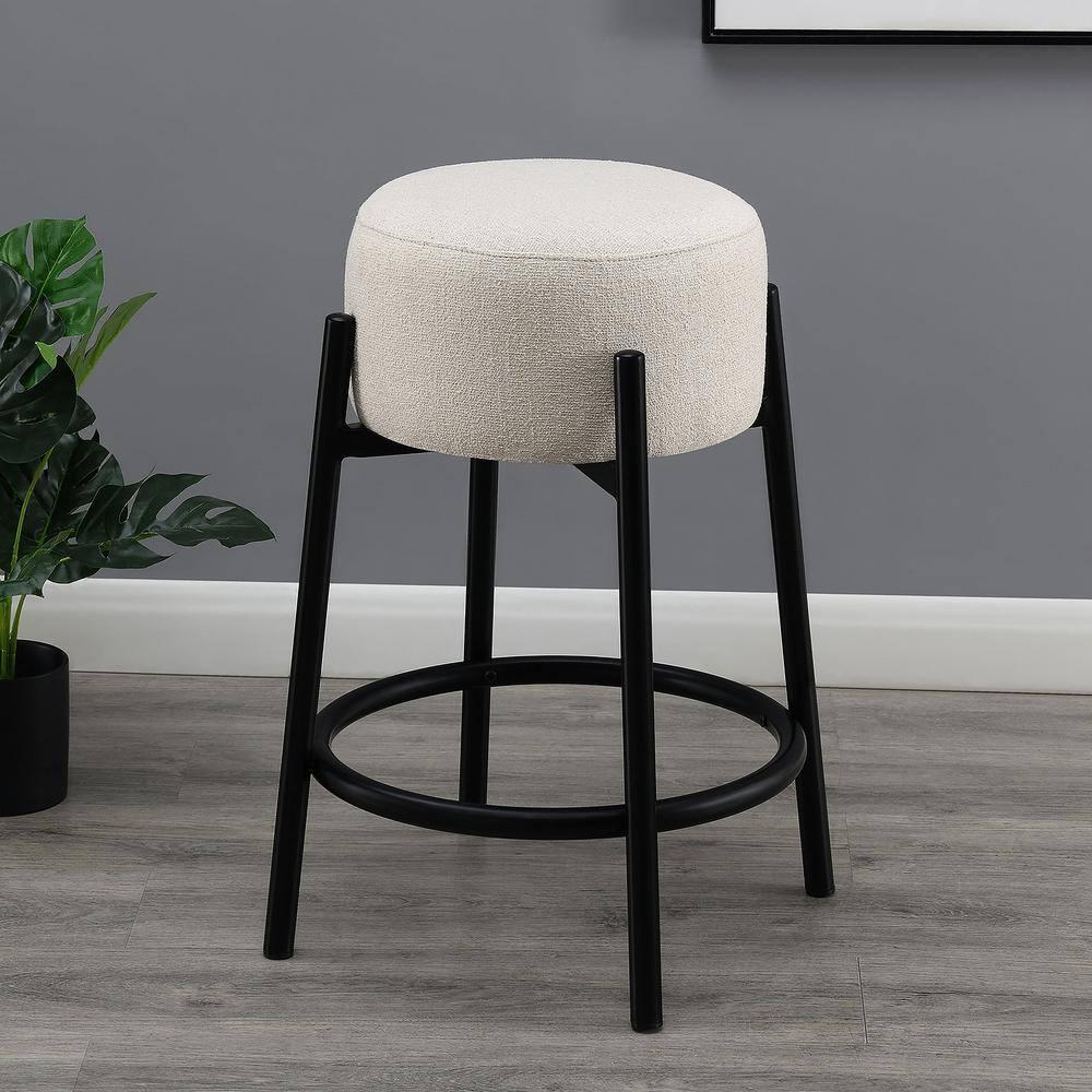 Andrew Home Studio Soto Upholstered Counter Stool with Metal Frame (Set of 2)