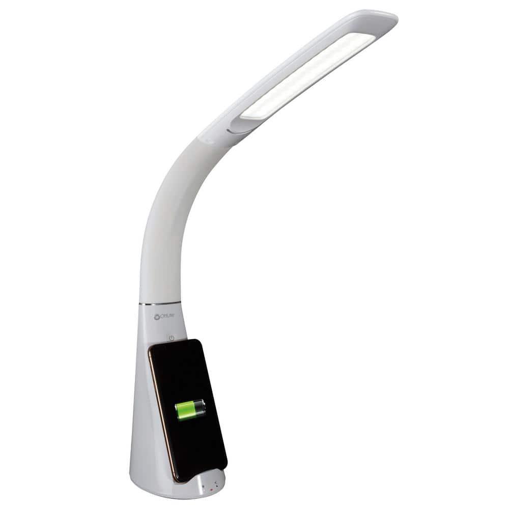 OttLite OttLite Purify LED Sanitizing Desk Lamp with Wireless Charging, Touch Activated, Flexible Neck