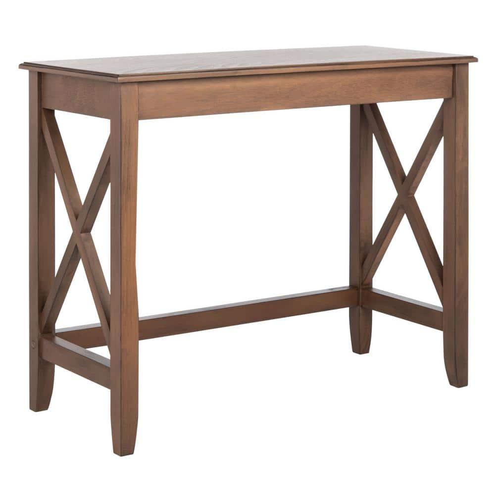 SAFAVIEH Kaytee Solid Retro X Side Writing Desk, Brown