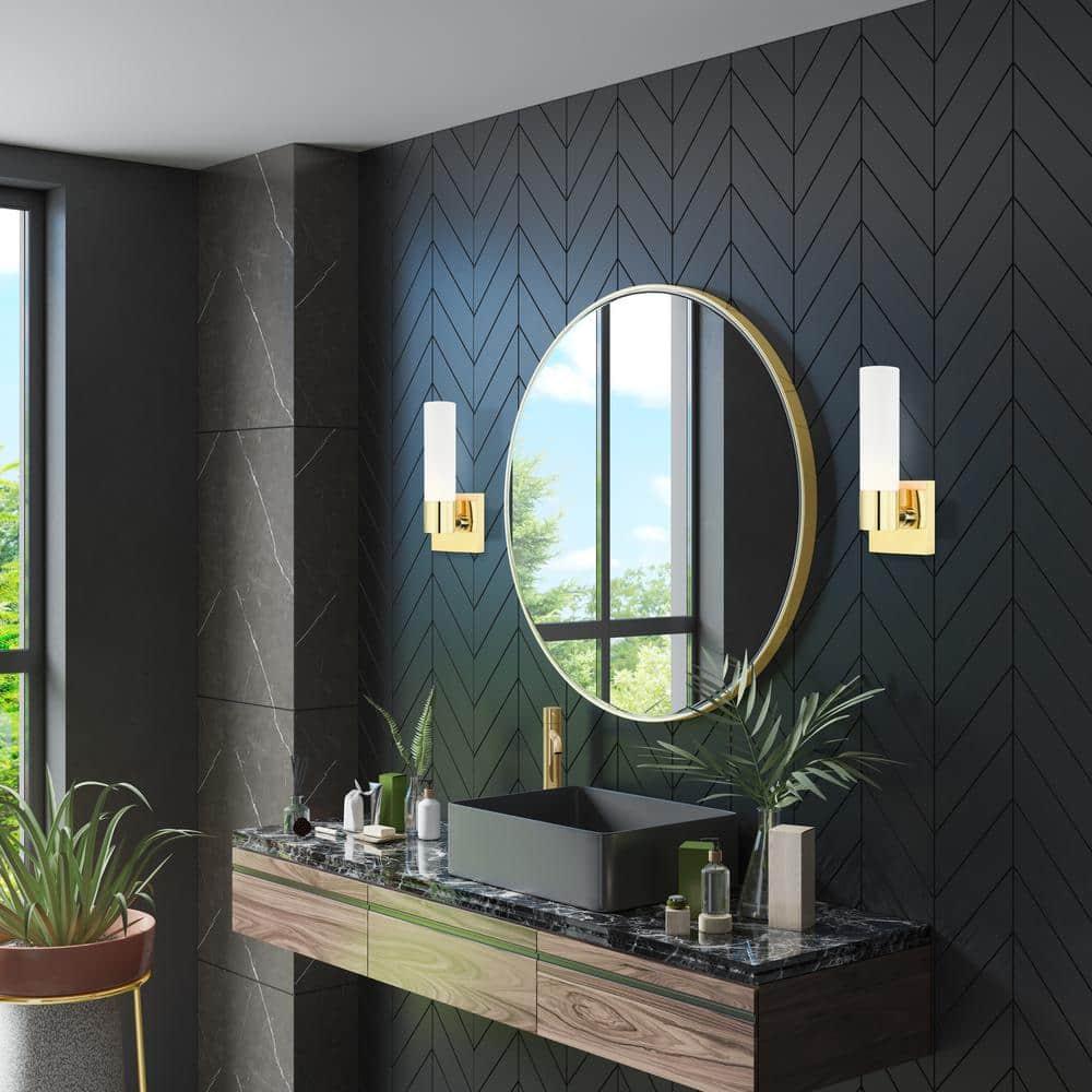 Livex Lighting Aero 1 - Light Sconce in  Polished Brass