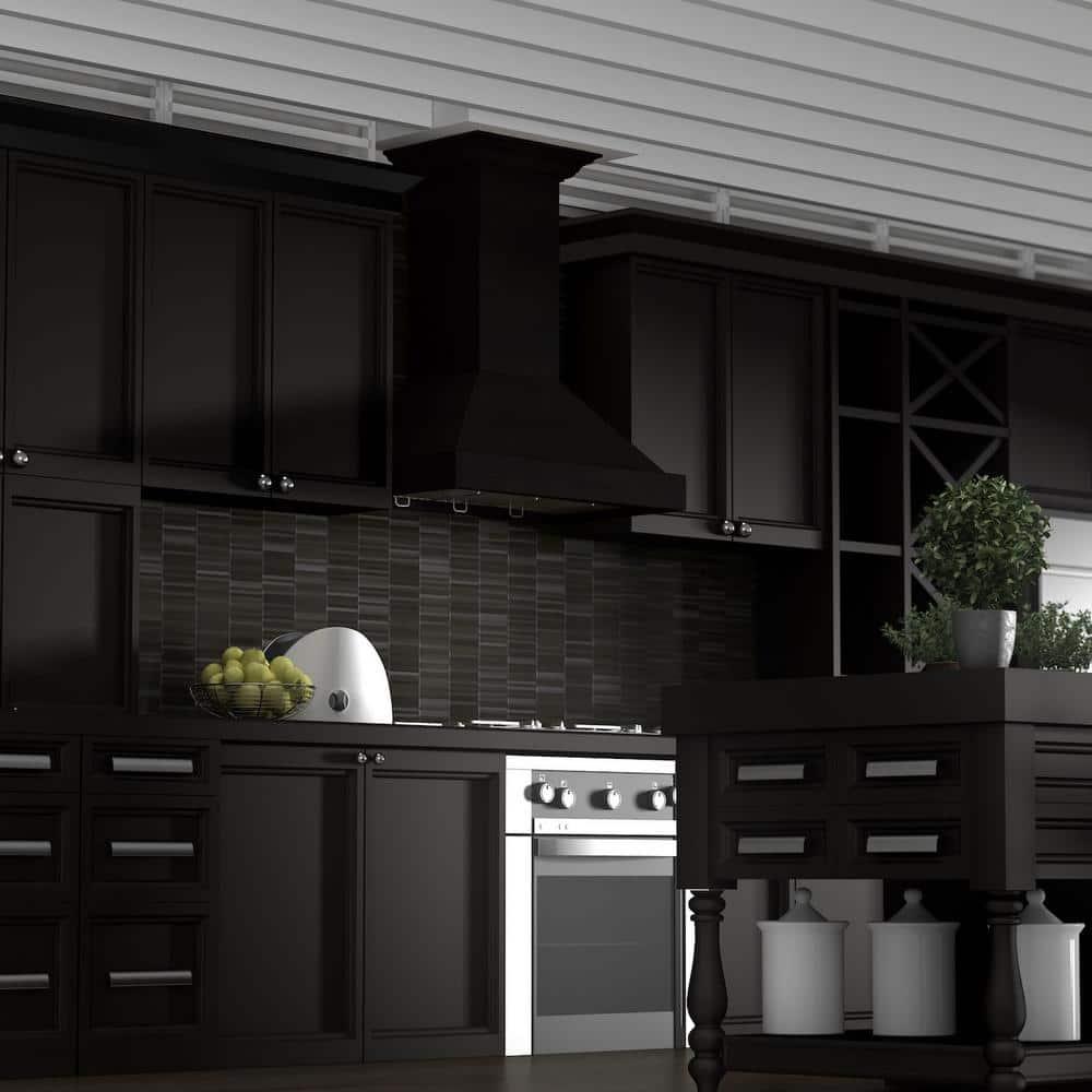 ZLINE 30 in. Convertible Vent Wooden Wall Mount Range Hood in Antigua & Walnut