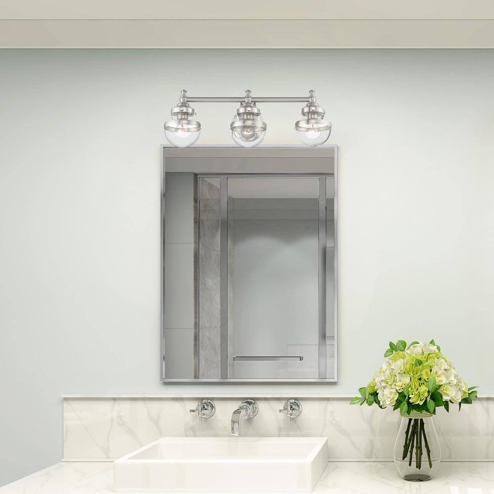 Livex Lighting Oldwick 3 - Light Vanity in  Brushed Nickel