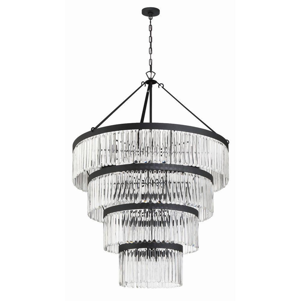 Crystorama Lighting Emory 22 - Light Chandelier in  Black Forged