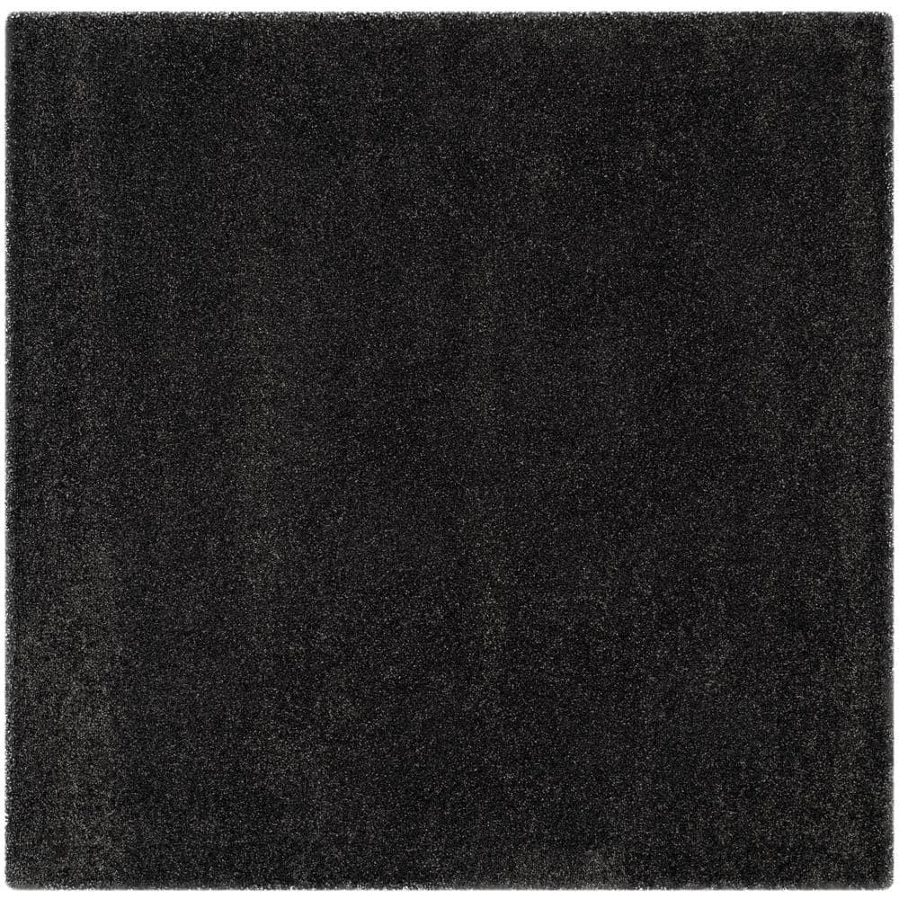 Milan Shag SG180 Power Loomed Indoor Area Rug - Dark Grey - 7'x7' - Safavieh