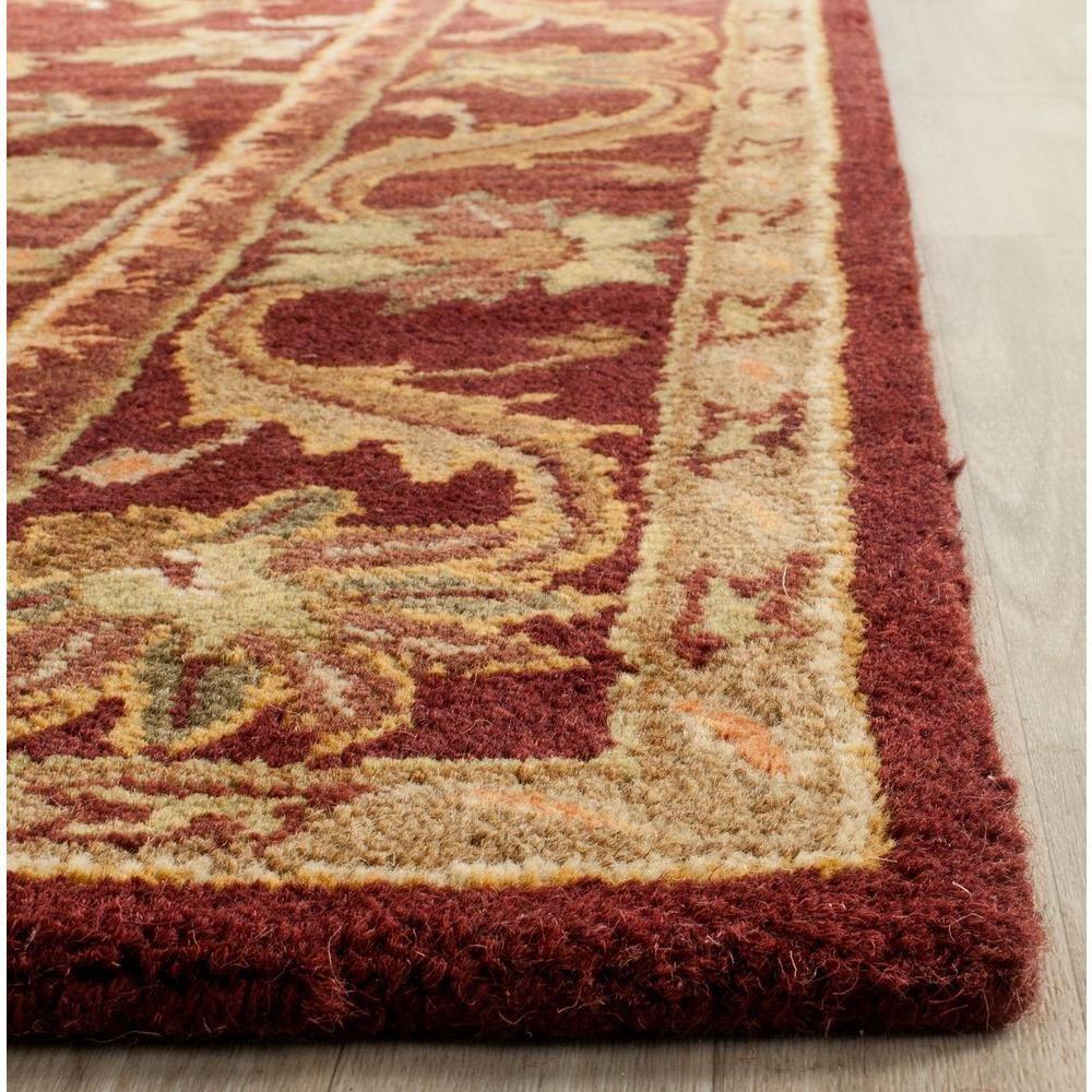 Antiquity AT52 Hand Tufted Indoor Area Rug - Wine/Gold - 9'x12' - Safavieh