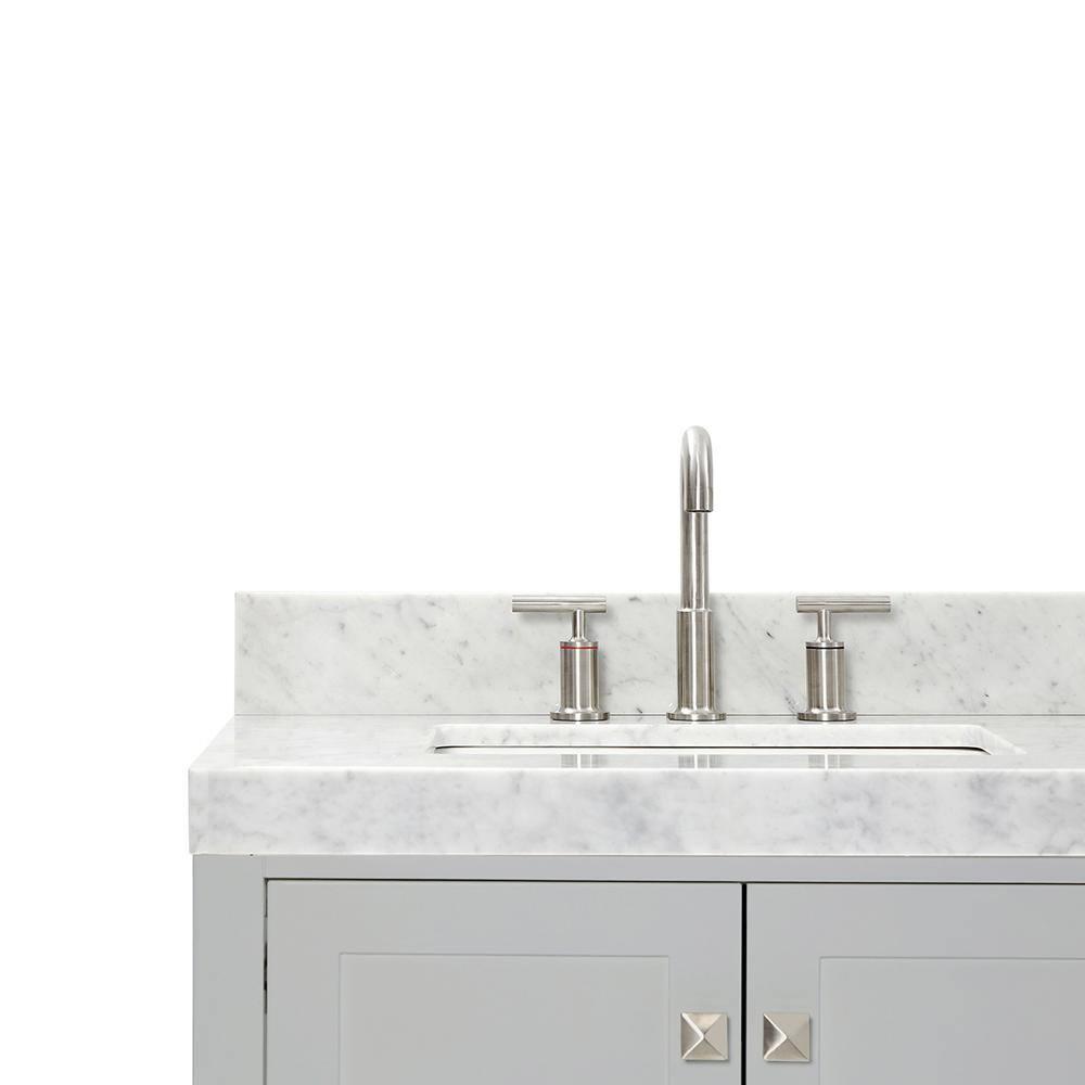 Cambridge Double Bathroom Vanity with Carrara Marble Top