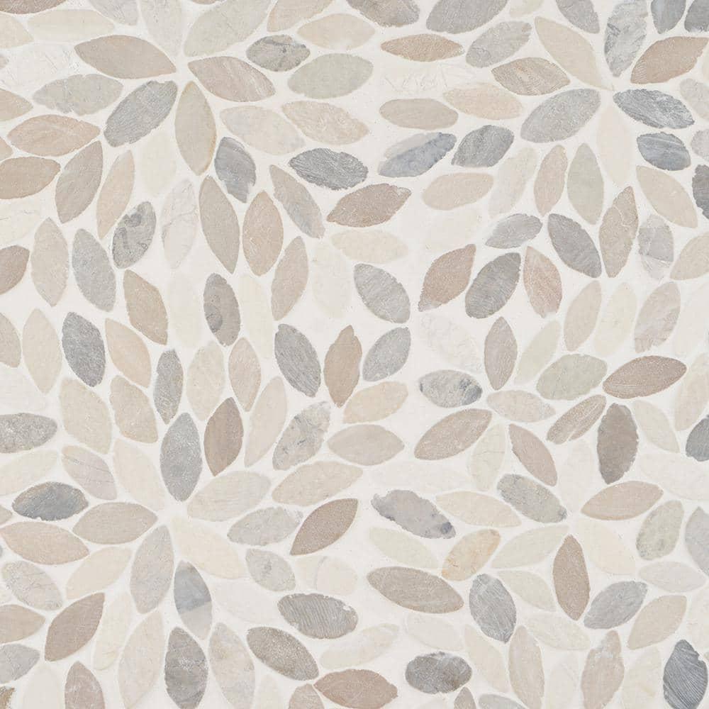 Picturesque Flower 11.81 in. x 11.81 in. Natural Stone Floor and Wall Mosaic Tile (0.97 Sq. Ft. / Each)