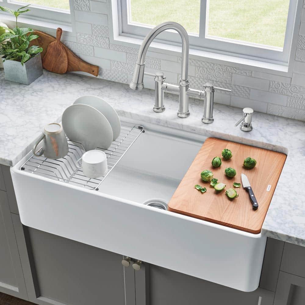 Profina 36" Single Bowl Apron-Front Fireclay Farmhouse Sink