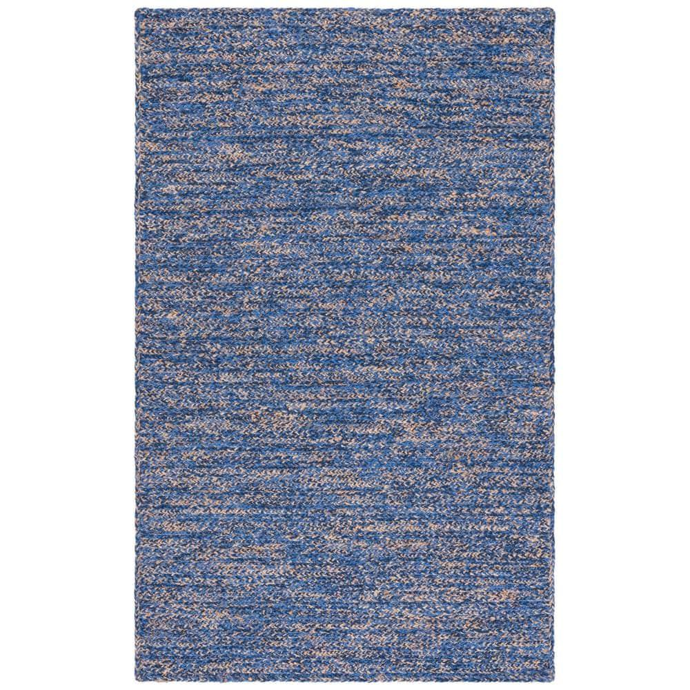 Natural Fiber NFB950 Hand Loomed Area Rug - Blue/Natural - 3'x5' - Safavieh.