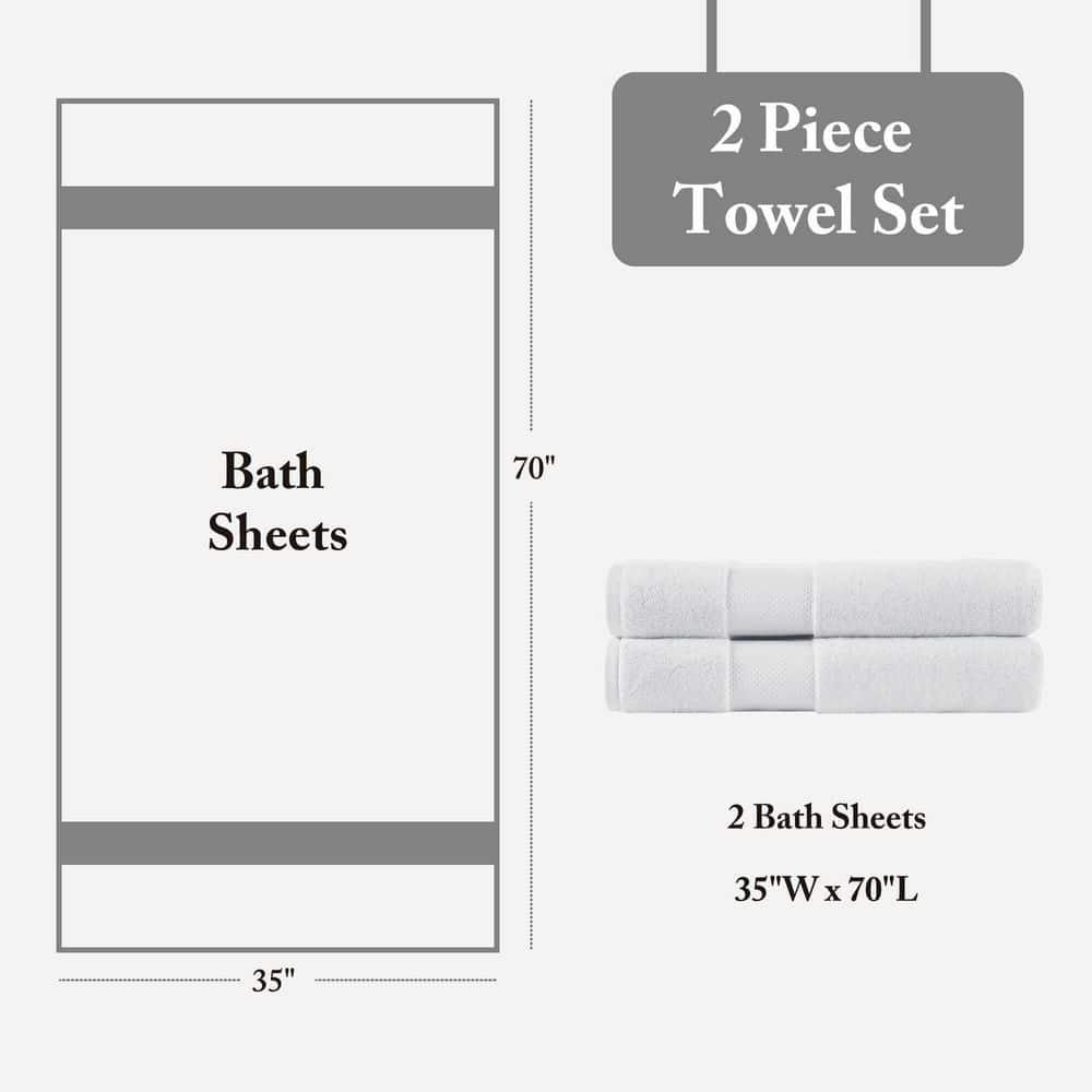 Madison Park Signature Turkish 100% Cotton Bath Sheet 2 Piece Set (Set of 2)