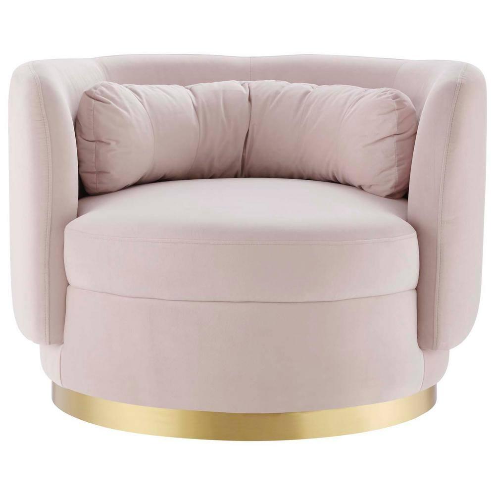 Relish Performance Velvet Swivel Chair-EEI-4999