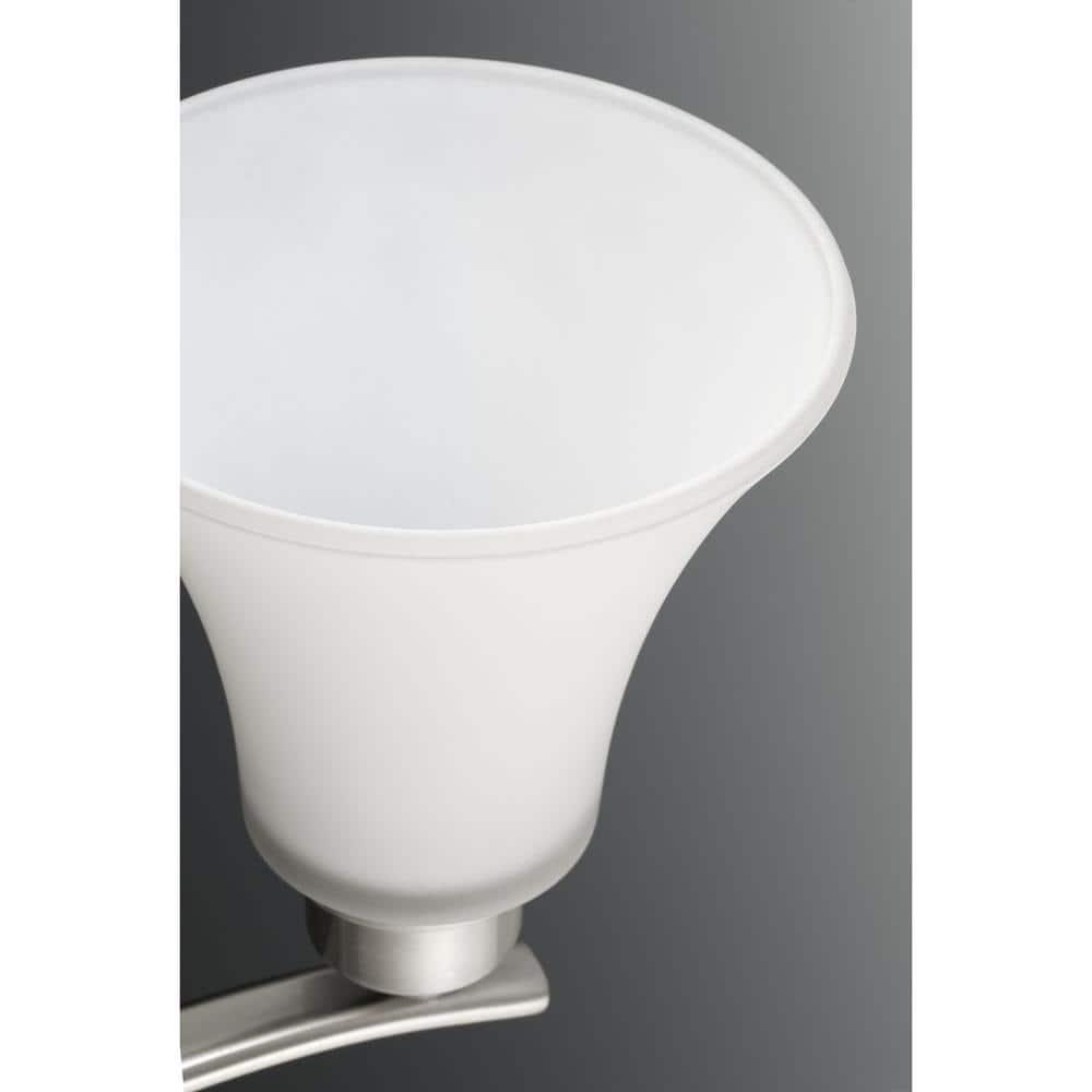 Progress Lighting Joy 1-Light Mini-Pendant, Brushed Nickel, Fluted Glass
