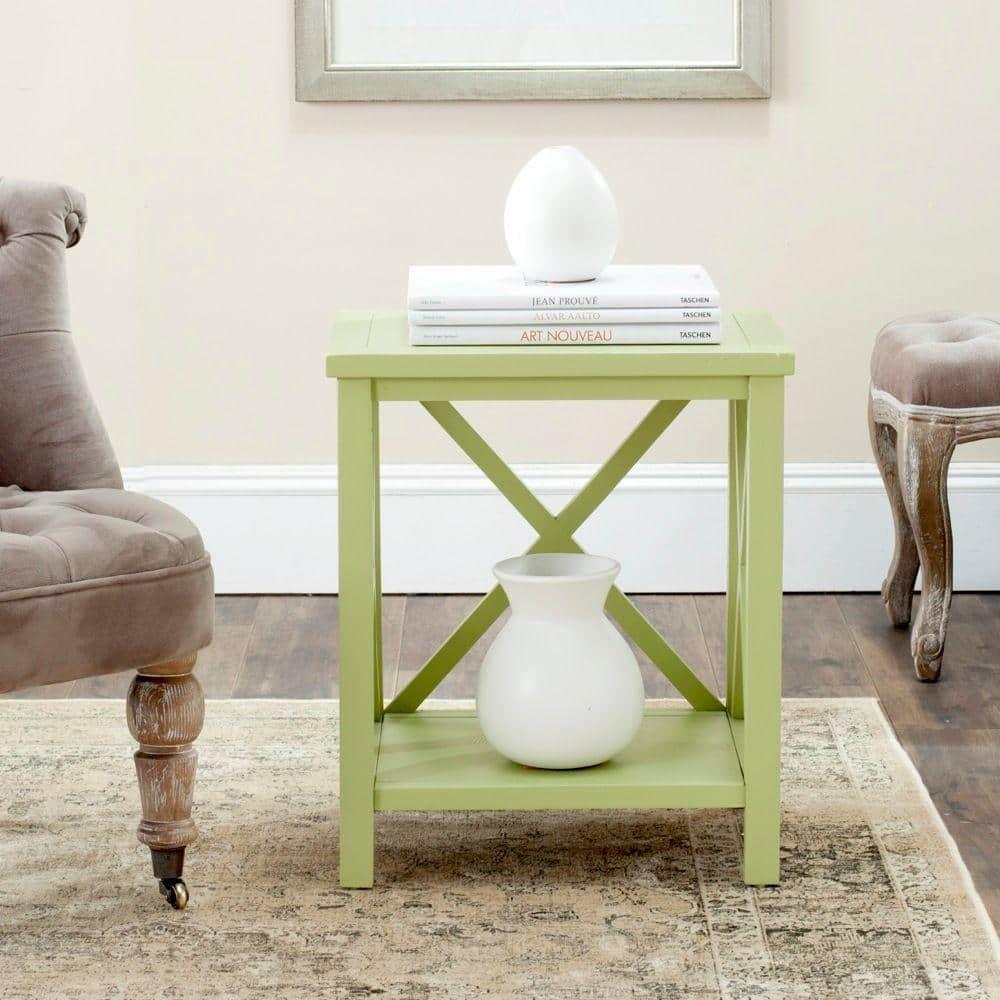 Candace End Table - Avocado Green - Safavieh.
