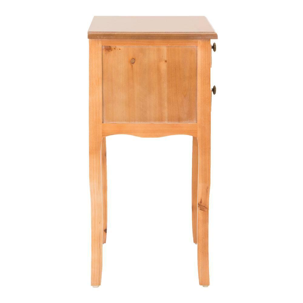 SAFAVIEH Lori End Table With Storage Drawers Red Maple