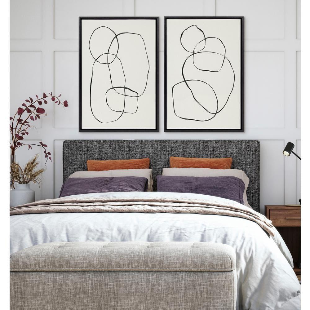 Kate and Laurel " 871 Modern Circles Flinen (left) & 869 Going In Circles Flinen (right) " by Teju Reval 2 - Pieces