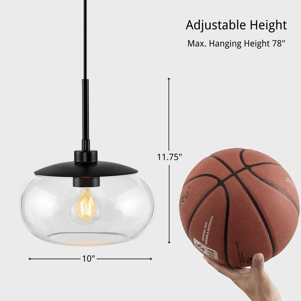 Kawoti  1-Light Adjustable Glass Pendant Clear Glass Bronze, Gold