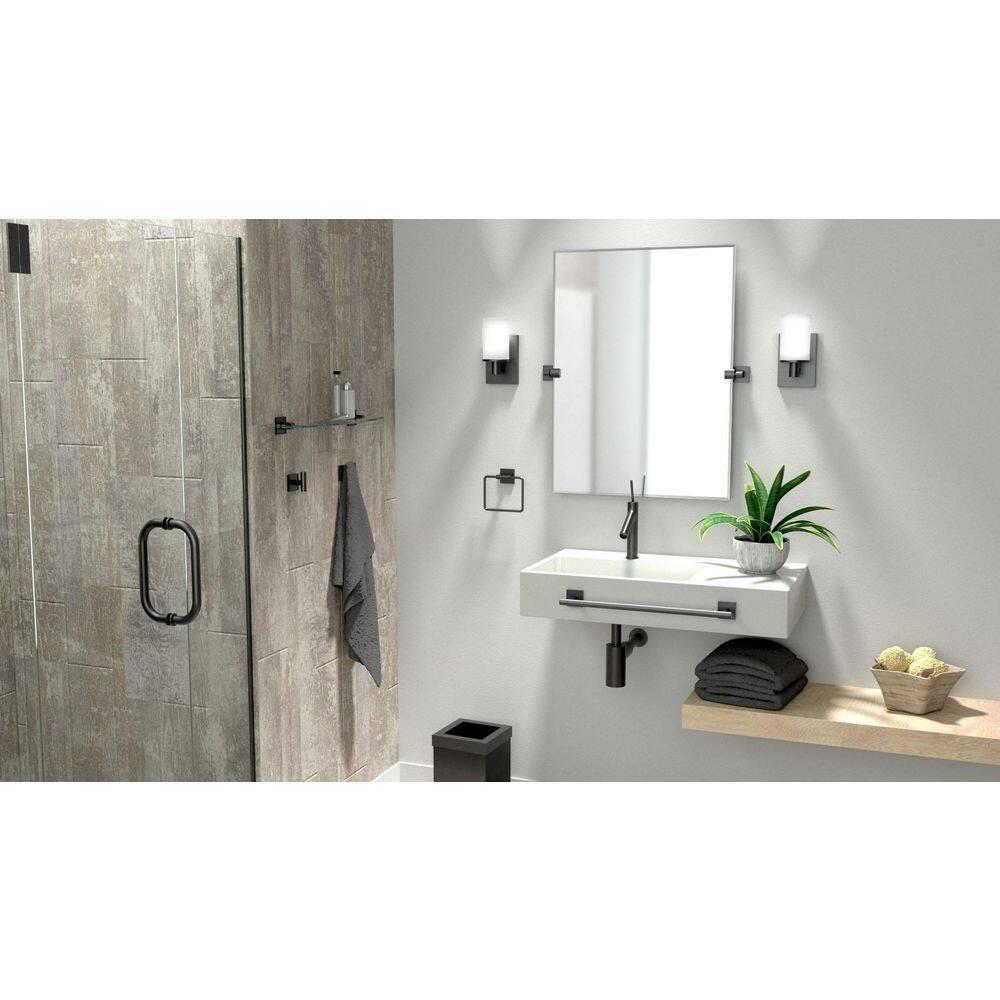 Gatco Mode Towel Ring | Wall Mounted 5.75" W Square Shape Towel Holder for Bathroom, Kitchen 5612MX