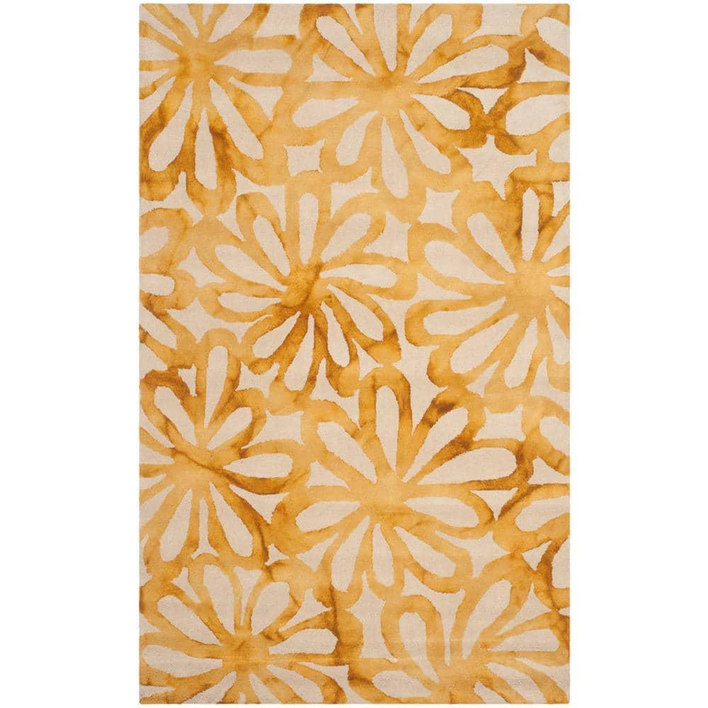 Dip Dye DDY527 Hand Tufted Area Rug - Beige/Gold - 6'x9' - Safavieh..