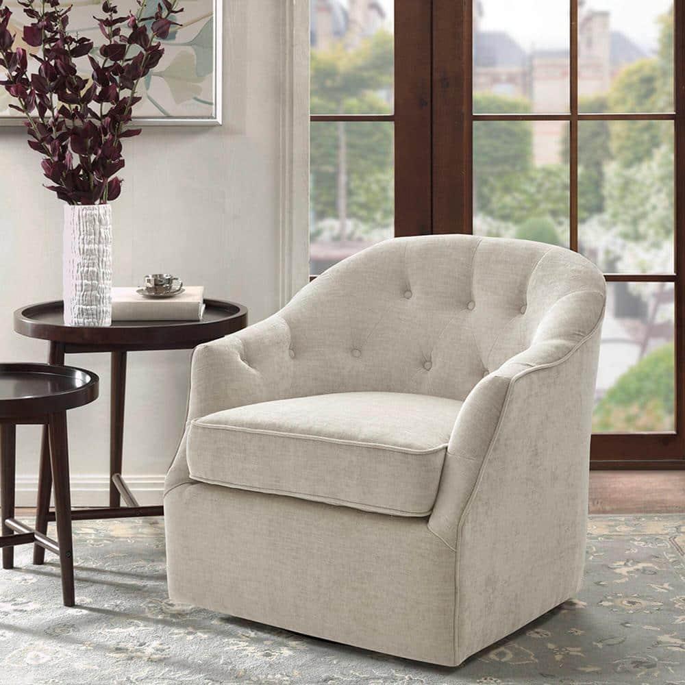 Madison Park Calvin Swivel Chair with Natural Finish MP103-1072