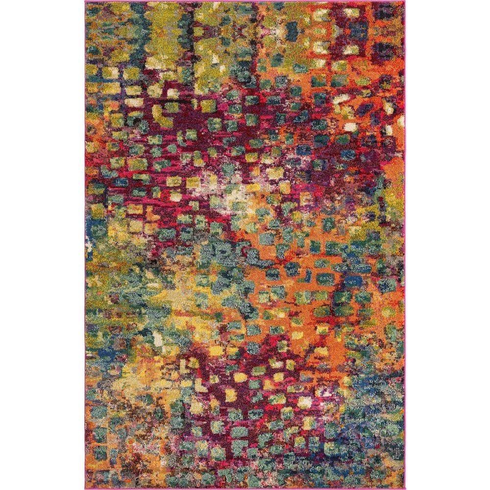 Unique Loom 5' 1 x 8' 0 Jardin Ivy Multi Area Rug