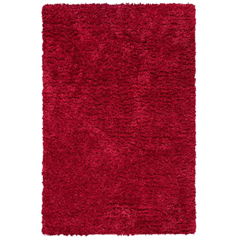 Madrid Shag 200 MDG256 Power Loomed Indoor Area Rug - Red - 4'x6' - Safavieh