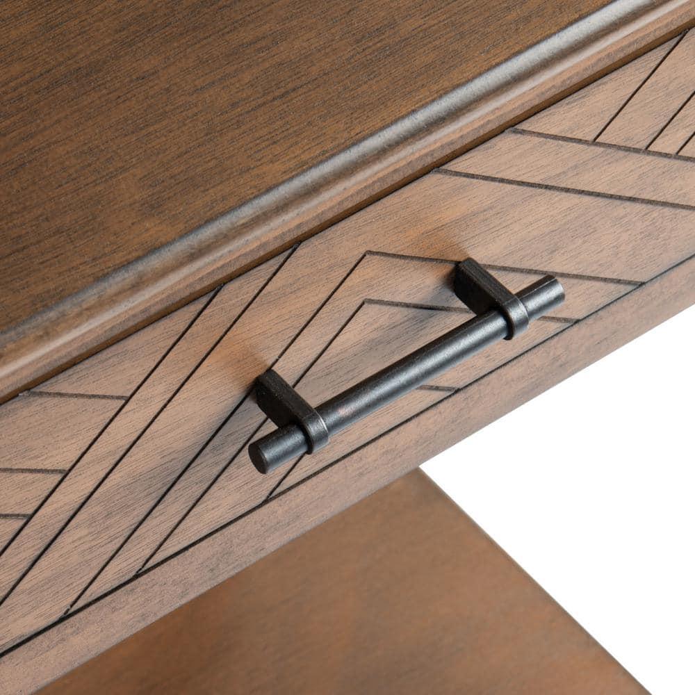 Peyton 1 Drawer Accent Table - Brown - Safavieh