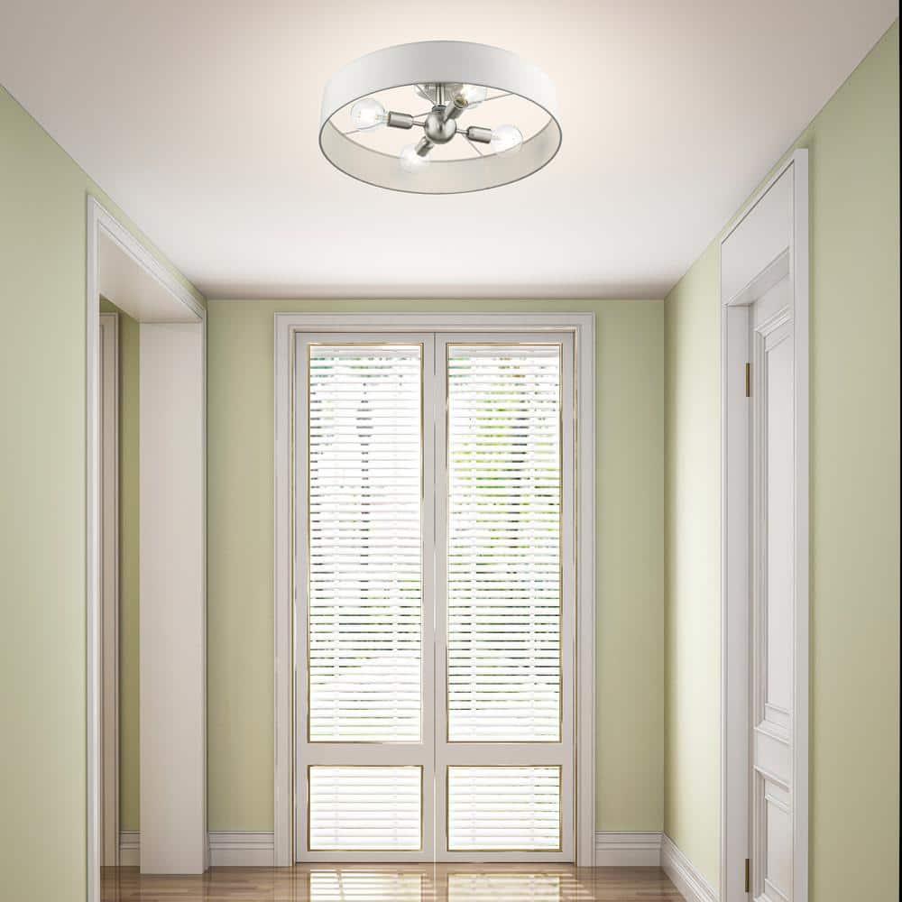 Livex Lighting Venlo 4 - Light Semi-Flush Mount in  Brushed Nickel