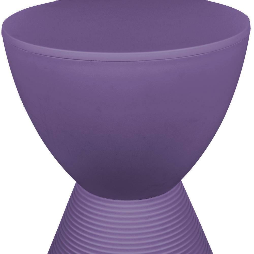 LeisureMod Boyd Side Table With Storage in Purple