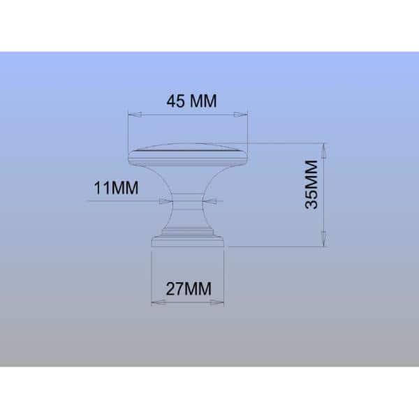 Marseille Collection 1-3/4 in. (45 mm) Traditional Black Round Cabinet Knob