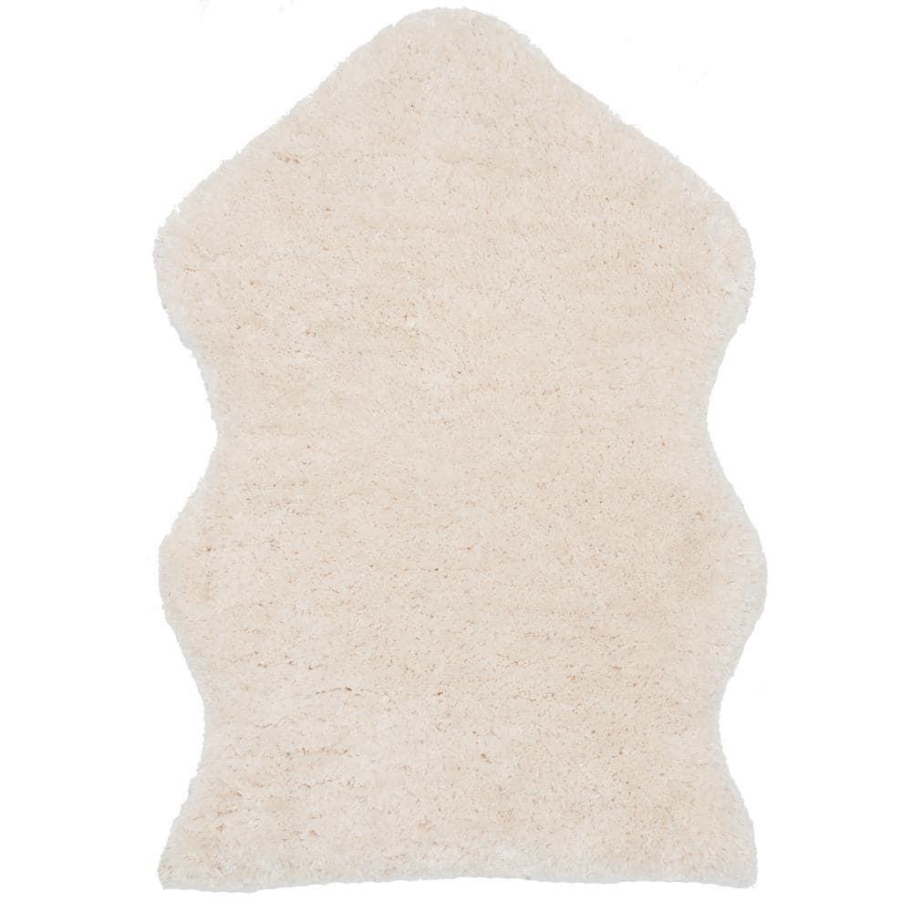 Sheep Shag SSG101 Hand Woven Indoor Accent Rug - Ivory - 2'6"x4' - Safavieh.