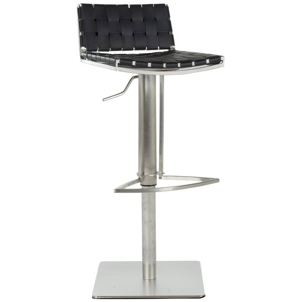 Mitchell Gas Lift Swivel Bar Stool - FOX3001 - Black - Safavieh Couture