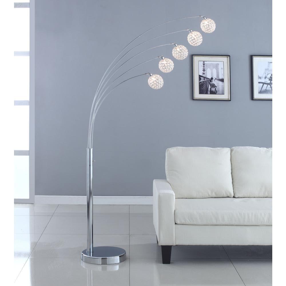 Artiva USA 84'' Shiny Silver Tree Floor Lamp