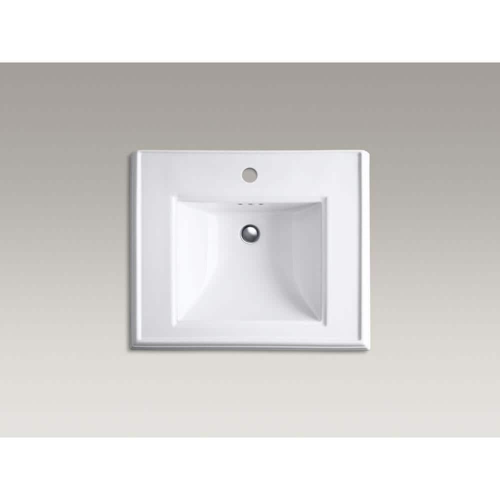 Memoirs® 26.375" Tall Rectangular Pedestal Bathroom Sink with Overflow