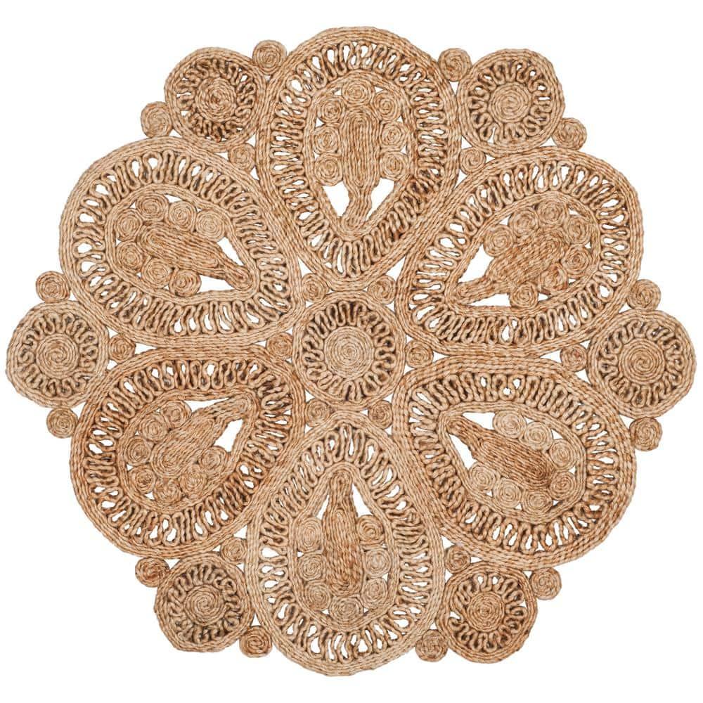 Natural Fiber NF360 Hand Woven Indoor Area Rug - Natural - 3' Round - Safavieh