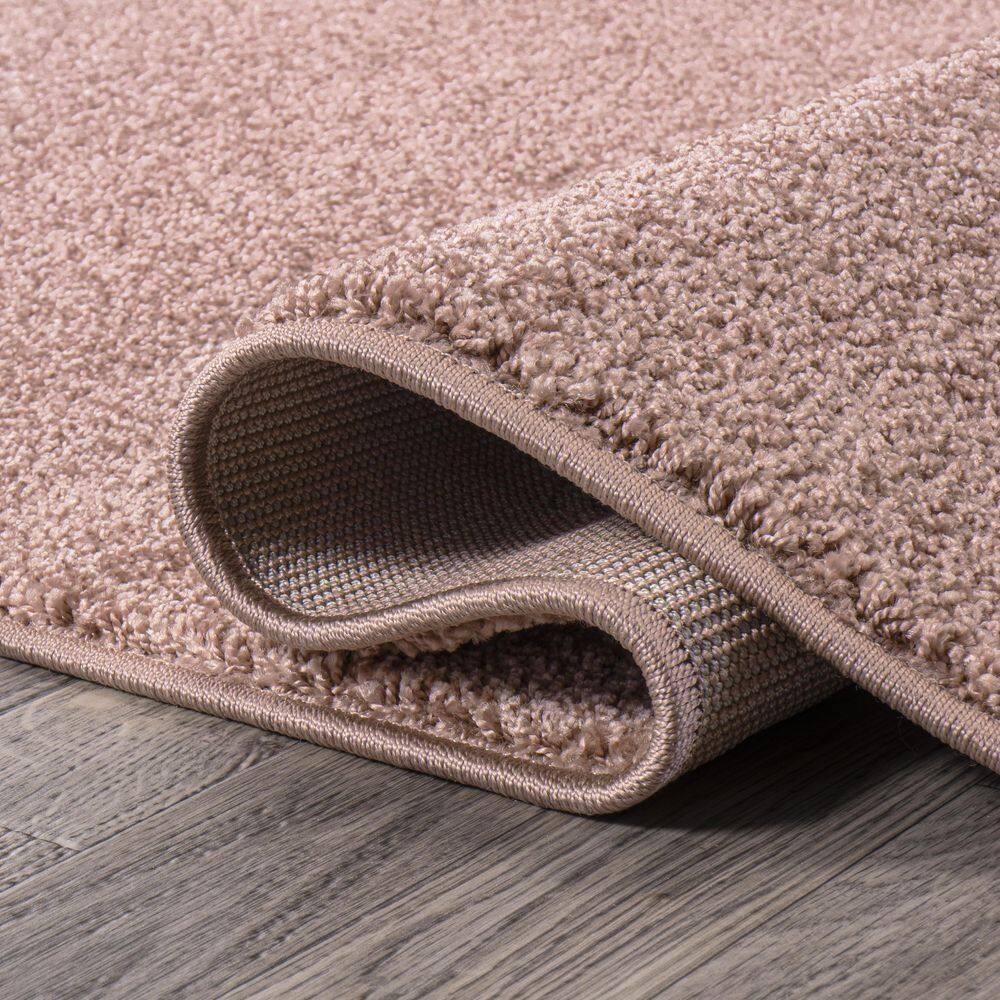 8'x10' Haze Solid Low-Pile, Pink - JONATHAN Y