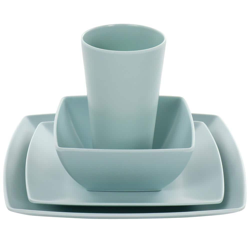 Gibson Home 16 Piece Melamine Dinnerware Set, Service for 4