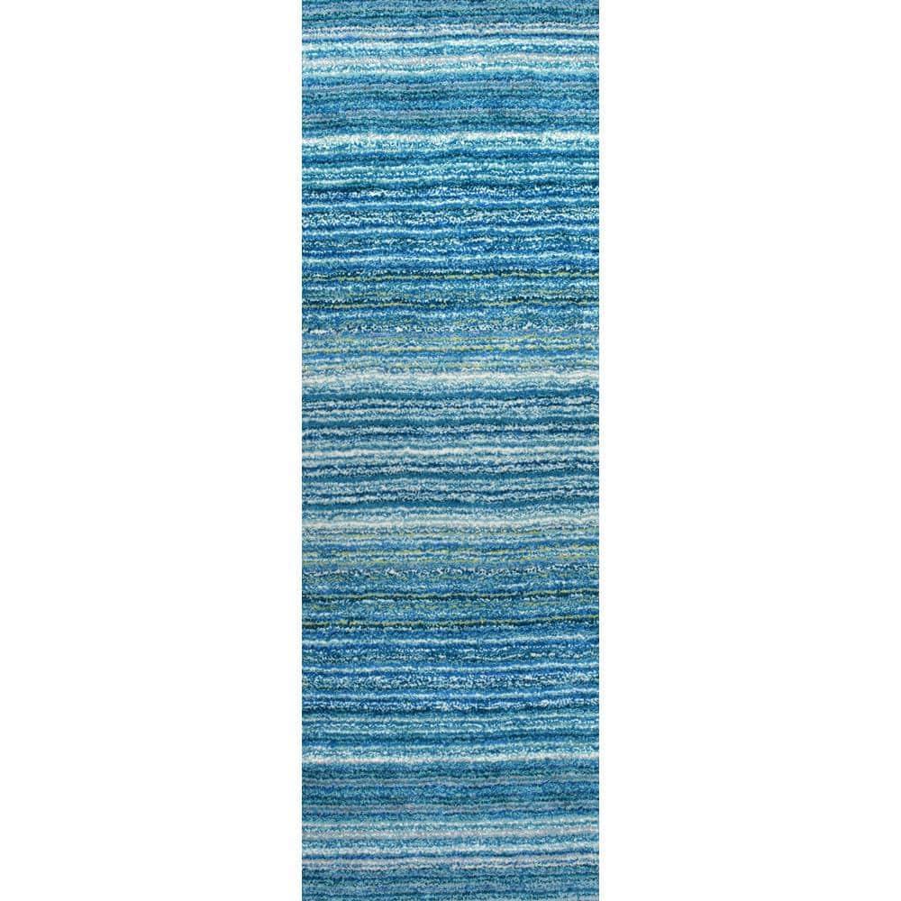 nuLOOM Classie Hand Tufted Shag Runner Rug, 2' 6" x 8', Sky Blue