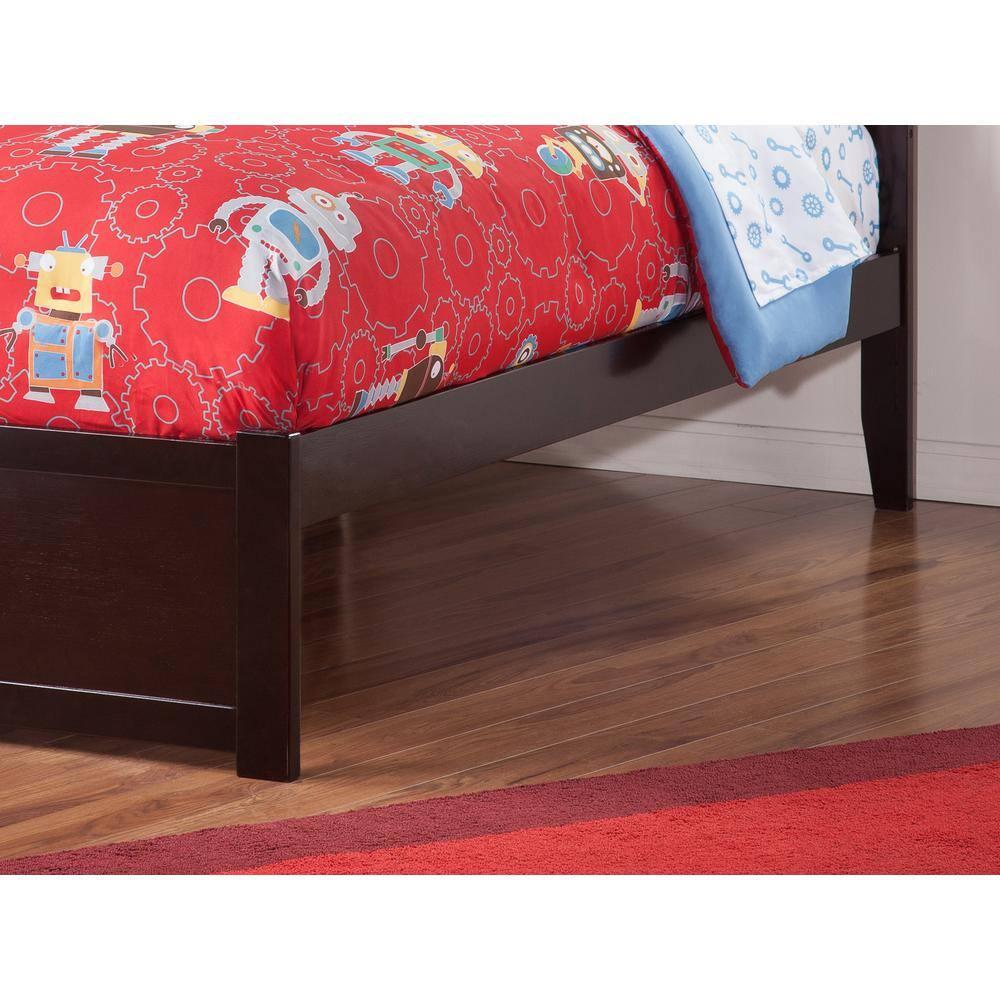 Richmond Twin Extra Long Bed with Footboard and Twin Extra Long Trundle in Espresso