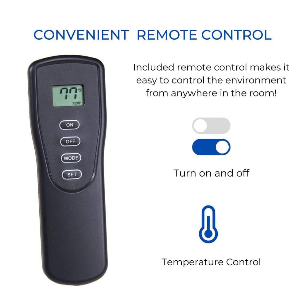 Bluegrass Living Bluegrass Living Panorama Vent Free Dual Fuel 3-Sided Gas Stove - 23,000 BTU, Remote Control, Black Finish - Model# BTSD23RT