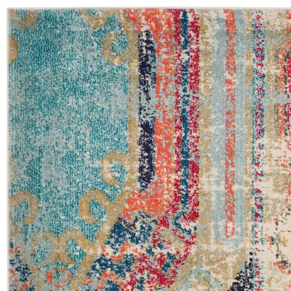 Monaco MNC222 Power Loomed Indoor Area Rug - Multi - 5'x5' - Safavieh