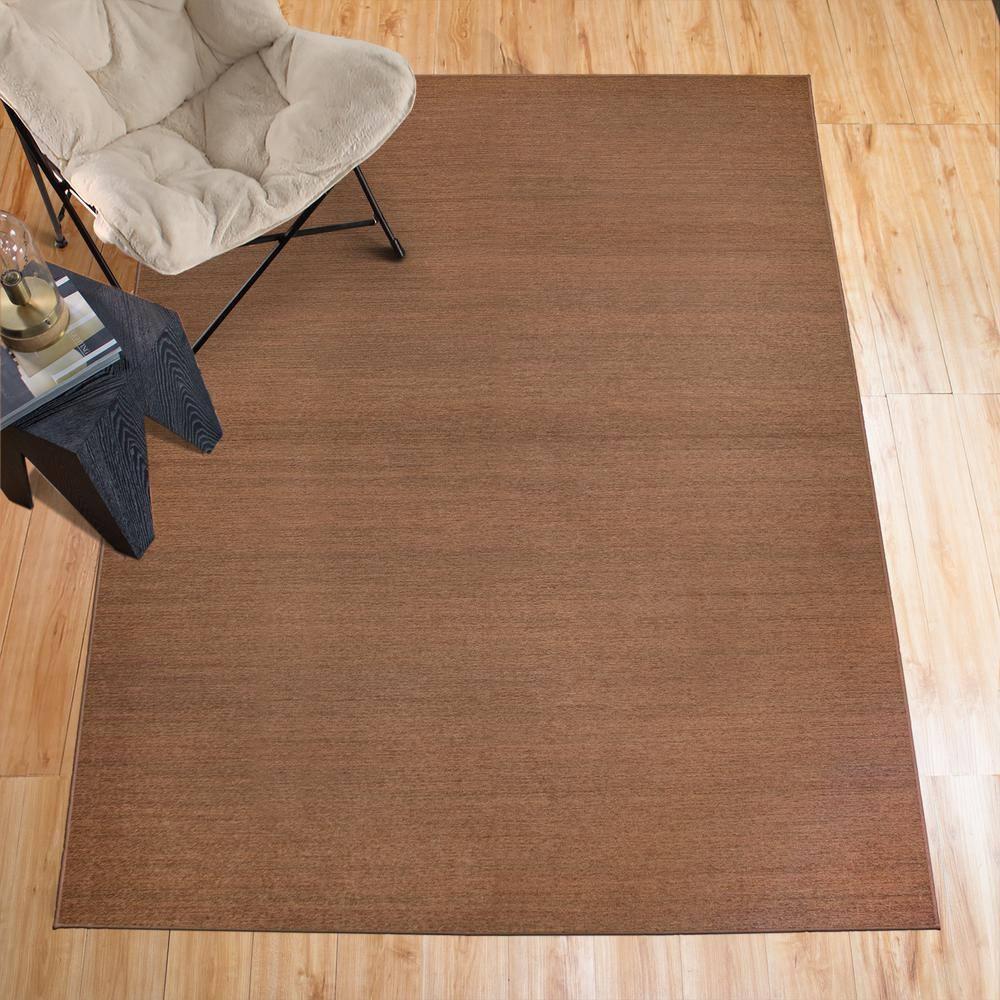 My Magic Carpet Solid Espresso Flatweave Indoor / Outdoor Rug