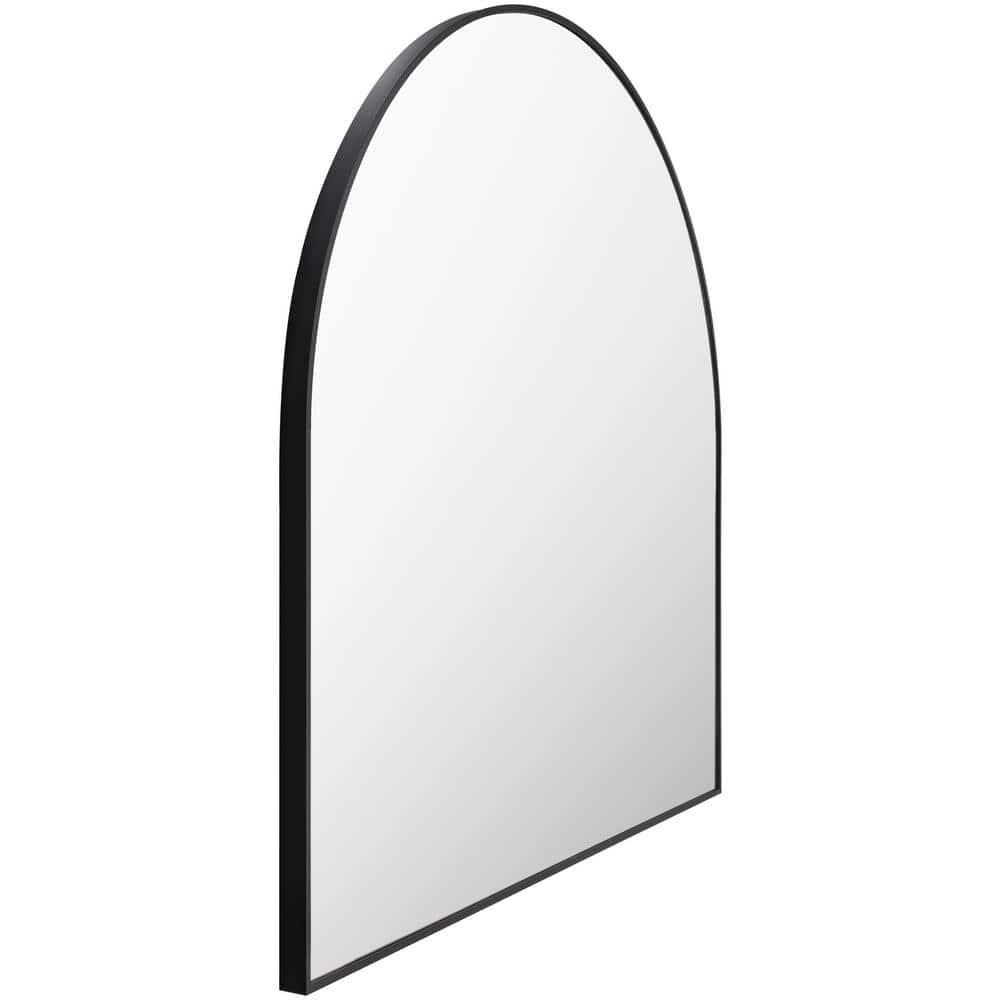 Luxurious Gold & Silver Brushed Metal Arched Mirror 36x35"