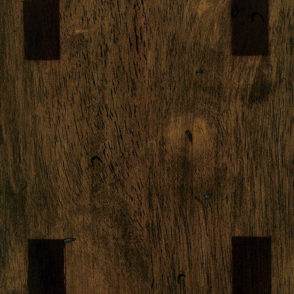 Wooden 24" Counter Height Stool with Saddle Seat, Warm Cherry Brown, Set Of 2