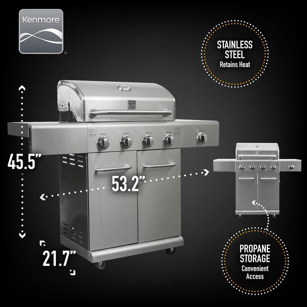 Kenmore 4 - Burner Free Standing Liquid Propane 52000 BTU Gas Grill with Cabinet